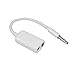 Conwork White 3.5mm Audio Jack Stereo Headphone Splitter Cable Adapter for iPhone iPad iPod