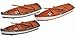 Miniature Wooden Row Boat Replica 8-inch (Realistic Looking) (1-pc Random Color)