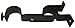 TEJATAN Double Curtain Rod Brackets (Set of 2, Black)