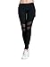 Womens Girls Tights Mesh Panels Stretchy Yoga Fitness Running Leggings Pants