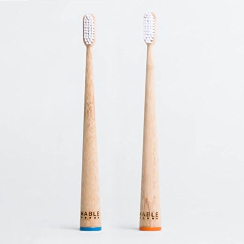 MABLE Bamboo Toothbrush Adult Extra Soft Bristles - 2 Pack