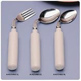 Patterson Medical Comfort Grip Curved Utensils Teaspoon Left-Handed Angled - Model AA554633L