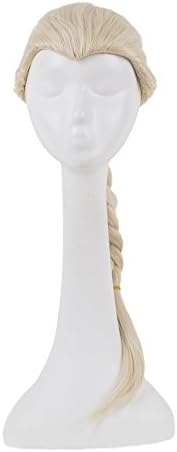 Coast Wig Women Blonde Cosplay Wig Party Braid Hair Wigs Halloween Wig (Kid Elsa)
