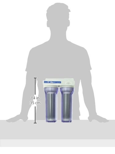 Aquatic Life Dual Deionization Canister System w/2-10" Color Changing Resin Cartridges