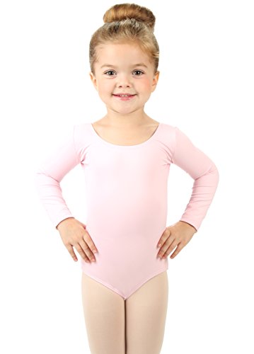 Elowel PajamasGymnastics Leotards for Girls - Long Sleeve & Scoop Neck Leotard for Girls Dance