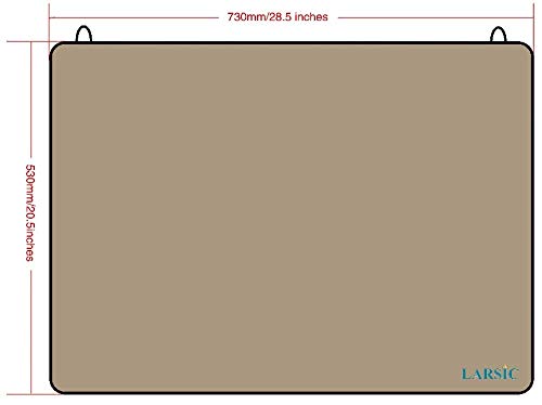 Larsic Stove Cover - Thick Natural Rubber Sheet Protects Electric Stove Top. Anti-Slip Coating, Waterproof, Heat Resistant, Foldable. Prevents Scratching, Expands Usable Space (28.5X20.5, Beige Dark)