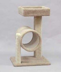 North American Pet CNO49435 Two Scratching Post with Tunnel, 35-Inch