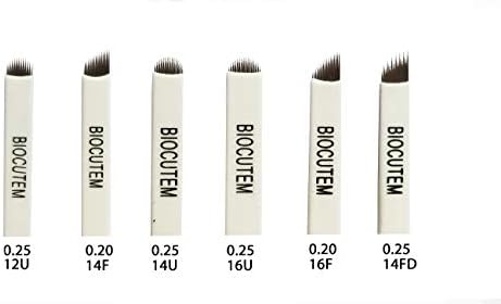 Biocutem 12U Microblading Needle 0.25 50pcs Permanent Makeup Needle Manual Eyebrow Tattoo Microblade Needles