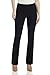 Rekucci Womens Ease Into Comfort Fit Barely Bootcut Stretch Pants (10 Short, Black)