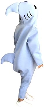 Animal Style Cute Shark Baby Bodysuits, All In One Jumpsuit, Costume (12-18M)