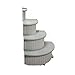 Confer Gray 4-Step Above Ground Swimming Pool Entry Steps Curved Add-on CCXAG2 primary