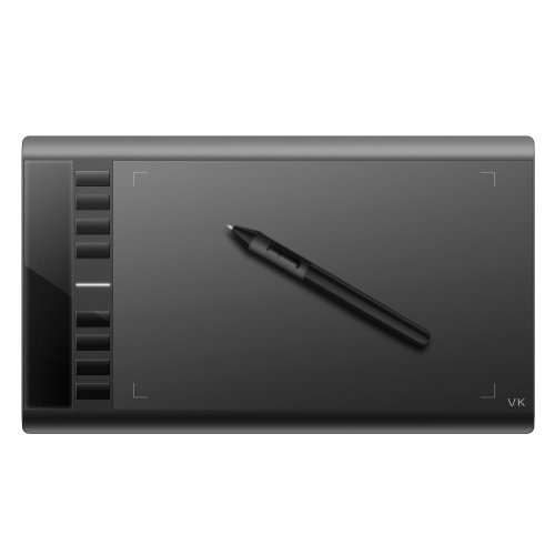 Ugee M708 Graphic Tablets with 10 X6 Inch Drawing Area , 8 Hot Keys (Black)