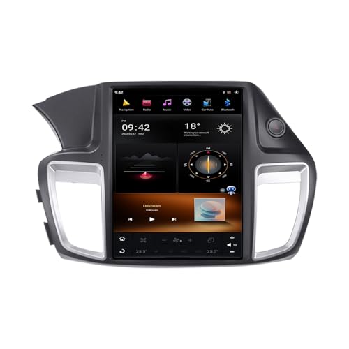 SNATEEN 12.1 inch Tesla Style Radio for 2012-2017 Honda Accord Car Stereo Android Auto Touch Screen GPS Navigation Multimedia Player DSP Wireless Carplay (8-256GB)