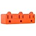 GE 54541 Heavy Duty 3 Adapter, Power Outlet Splitter, 1 Pack, Orange primary