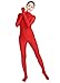 Ensnovo Womens One Piece Unitard Full Body Suit Spandex Skin Tights Red,M