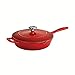 Tramontina Bestow Enameled Cast Iron Skillet with Lid, 10-inch Frying Pan, Red