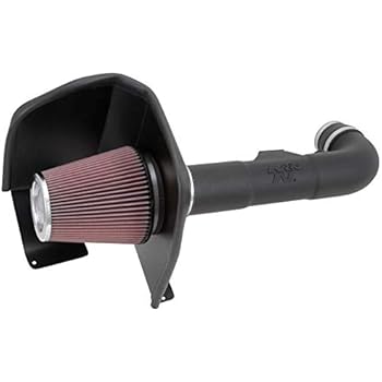 K&N Cold Air Intake Kit with Washable Air Filter:2014-2015 Chevy/GMC/Cadillac (Silverado 1500, Suburban, Tahoe, Sierra 1500, Yukon, Escalade) V8, Black HDPE Tube with Red Oiled Filter, 57-3082