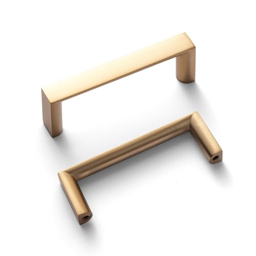 Photo 1 of Goo-Ki (6Pack 3 Inch(76mm) Modern Cabinet Pulls, Champagne Bronze Cabinet Handles for Dresser,Wardrobe&Cupboard,Zinc Alloy Kitchen Cabinet Handles