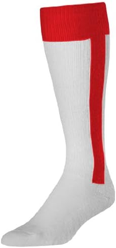 Twin City 2-In-1 Stirrup Socks Large White/Scarlet