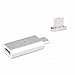 Magnetic Charger Adapter, EEEKit Charging Solution Kit for Samsung /LG /Huawei/HTC/Tablet and Micro USB Device, Premium Magnetic Micro USB Quick Charge Converter Adapter Cable (Silver)