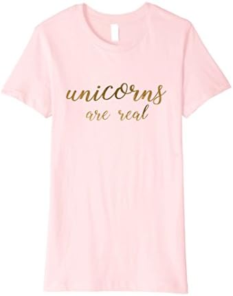Womens Unicorns Are Real Fun Bling Tshirt For Women Girls Youth Small Pink