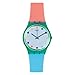 Swatch GG219 Candy Parlour Multicolor Dial Orange Silicone Band Women Watch NEW