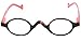 SOOLALA 3 Pairs Cute Small Round Plastic Spring Heeled Magnifying Reading Glasses, 1.25D