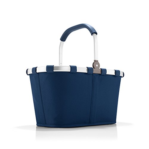 reisenthel Carrybag Fabric Picnic Tote, Sturdy Lightweight Basket for Shopping and Storage, Dark Blue - Thumbnail 7