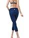 TSLA TM-FYC32-NVY_Small Yoga Pants High-Waist Tummy Control w Hidden Pocket FYC32