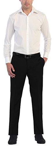 Studio 10 Men’s Gioberti Slim Fit Dress Pants, Black, 29/32