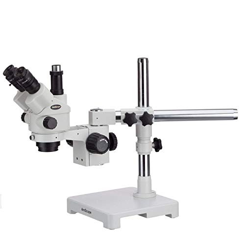 7X45X SimulFocal Stereo Lockable Zoom Microscope on Single Arm Boom