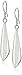 Sterling Silver Geometric Drop Earrings, 1.6
