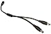LEDupdates Heavy Duty DC Splitter Cable for 12v 24V Power Supply Driver AC Adapter LED Light and Security Camera (1 to 2 cable) 18 AWG Gauge primary