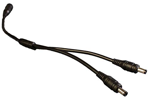 LEDupdates Heavy Duty DC Splitter Cable for 12v 24V Power Supply Driver AC Adapter LED Light and Security Camera (1 to 2 cable) 18 AWG Gauge