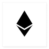 CafePress - Ethereum Black Sticker - Square Bumper Sticker Car Decal, 3