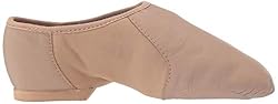Bloch Girl's Neo-Flex Slip On Jazz Shoe, Tan, 11