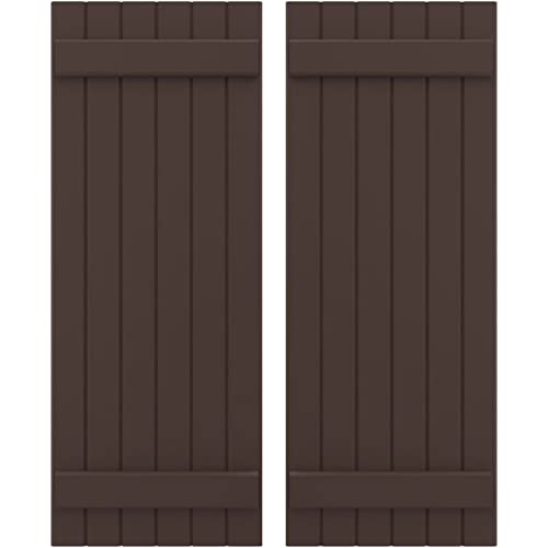21"W x 54"H Americraft Six Board (2 Batten) Exterior Real Wood Joined Board-n-B…