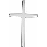 Sonia Jewels Solid Platinum Cross Crucifix Charm Pendant (25mm x 15mm)