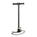 HIRAM High Pressure Hand Pump Air Rifle Filling Stirrup Pump 40MPA, Stainless Steel, CE Listed