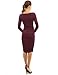 PattyBoutik Mama Cowl Neck Ruched Stretch Maternity Dress (Burgundy M)