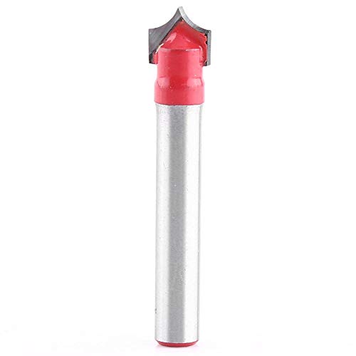 6mm Shank 3D CNC Engraving End Mill V Groove Needle Tip Router Bit Woodworking Bit Craftsman Carving Tool CNC Milling Tool(8MM)