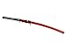 Handmade Sword - Battle Ready Samurai Katana Sword, Eagle Tsuba, Fully Hand Forged, 1045 Carbon Steel, Clay Tempered, Full Tang, Sharp, Red Scabbard, Blue Handle, Certificate