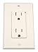 Leviton 15 Amp, 125 Volt, Tamper Resistant, Decora Duplex Surge Suppressor Receptacle, Straight Blade, Commercial Grade, Self Grounding, T5280-W, White