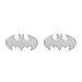 DC Comics Batman Jewelry for Women, Sterling Silver Bat Logo Stud Earrings