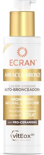 Miracle Bronze Autobronceador Corporal - Loción Bronceadora con Pro-Ceramidas - Bronceado Natural, Progresivo y Uniforme sin Sol - Textura Ligera, Hidratante y de Larga Duración - 200 ml