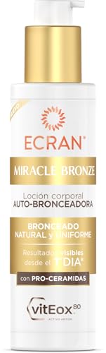 Miracle Bronze Autobronceador Corporal - Loción Bronceadora con Pro-Ceramidas - Bronceado Natural, Progresivo y Uniforme sin Sol - Textura Ligera, Hidratante y de Larga Duración - 200 ml