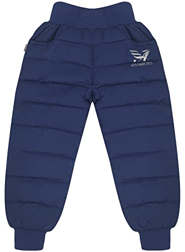 Happy Cherry Baby Warm Snow Pants Soft Compact Pants Winter Down Trousers Skiing Pant