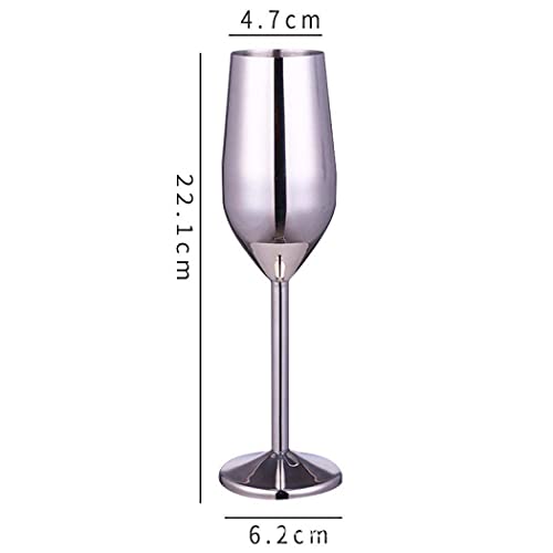 Rotweingläser, Edelstahl, Gold, unzerbrechlich, Cocktailglas, unzerbrechlich, Kelch, Saft, Getränk für Party, Bar… – Bild 3