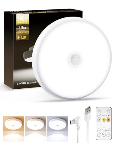 EZVALO 15inch Motion Sensor Closet Light, 1800mAh Rechargeable Battery-Operated LED Light, Rotatable Sensor, 3 Color Temperatures & Stick-On Light For Closet, Pantry, Stairs - View #12