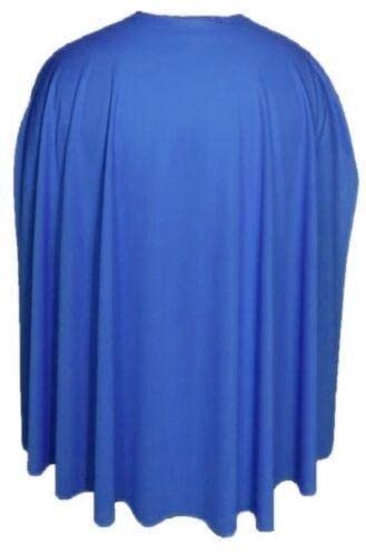 The Dragons Den Adults 35" Length Plain Superhero Cape Fancy Dress Costume Accessory [35" Blue] — image 1